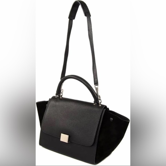 Céline Medium Trapeze Leather & Suede Top Handle Bag - Picture 4 of 8